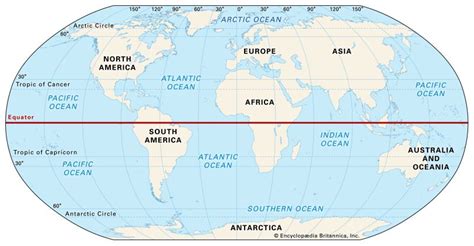 Key principles of MAP Map Of The World Equator